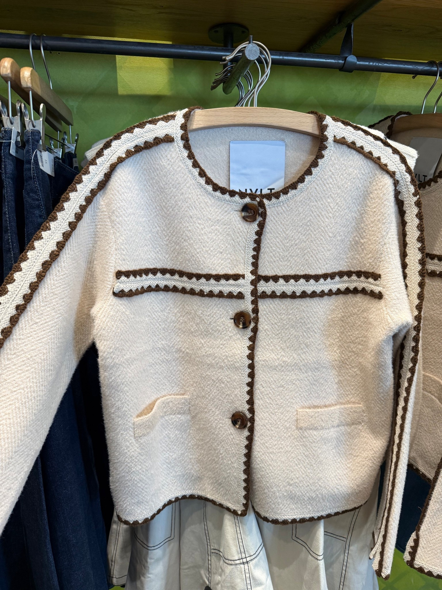 This knit jacket is so stunning- light and soft making it perfect for spring.  