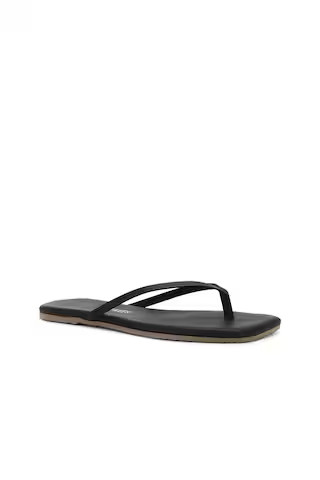 TKEES Lily Square Toe Flip Flop in Black from Revolve.com | Revolve Clothing (Global)