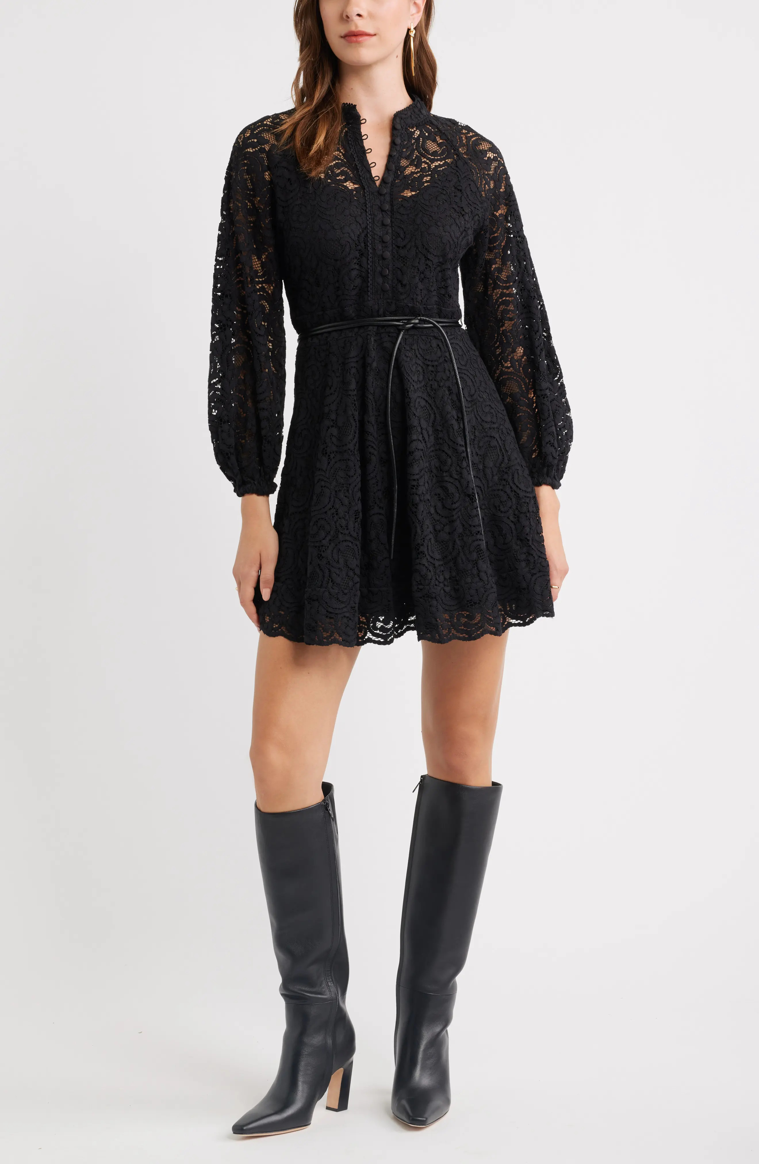 Lace Long Sleeve Minidress (Women) | Nordstrom | Nordstrom