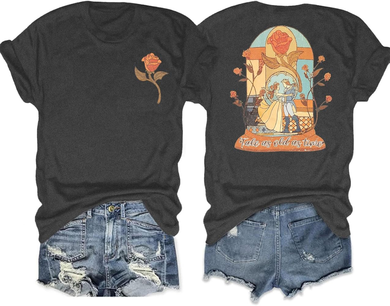 Magical Kingdom Shirt Women: Tale As Old As Time T-Shirt Beauty and The Beast Tshirt Belle Prince... | Amazon (US)