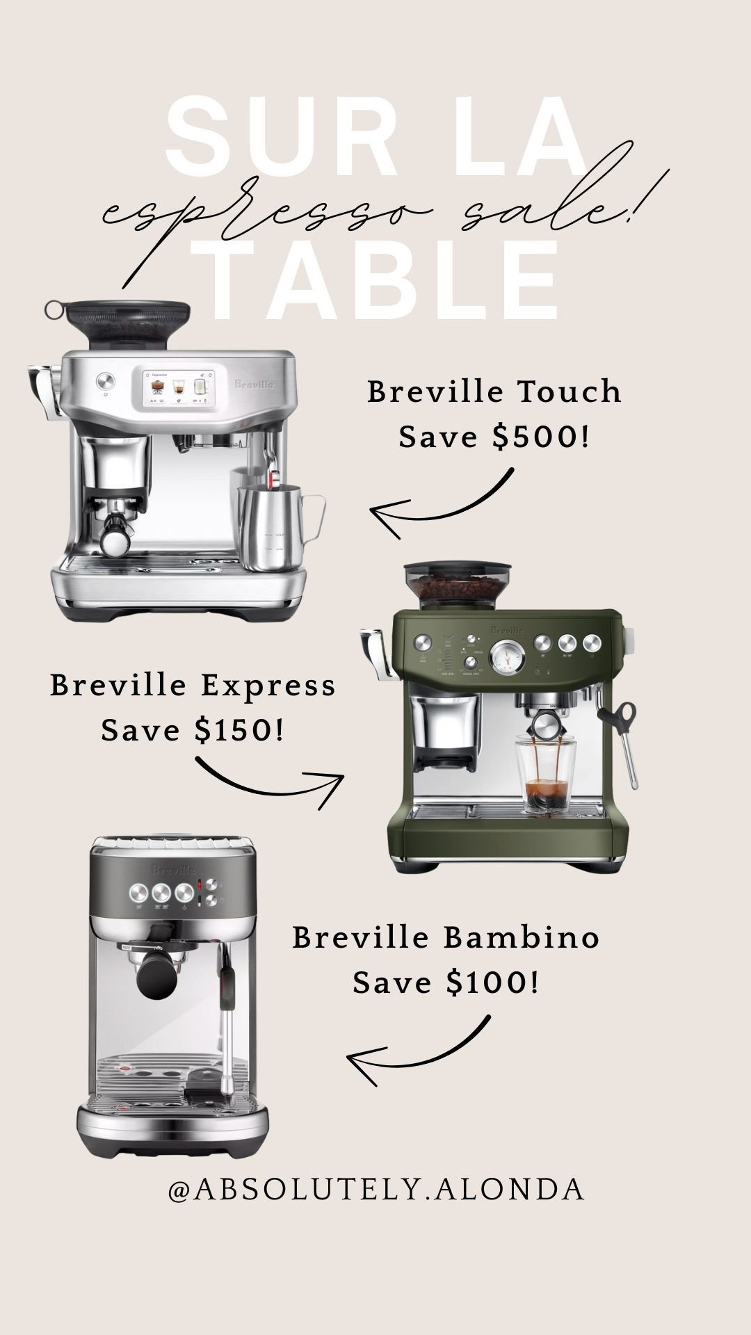 Latte lovers! This is not a drill: Sur la table is having a major sale on espresso machines! ☕️ 

#LTKHome #LTKSaleAlert #LTKFallSale