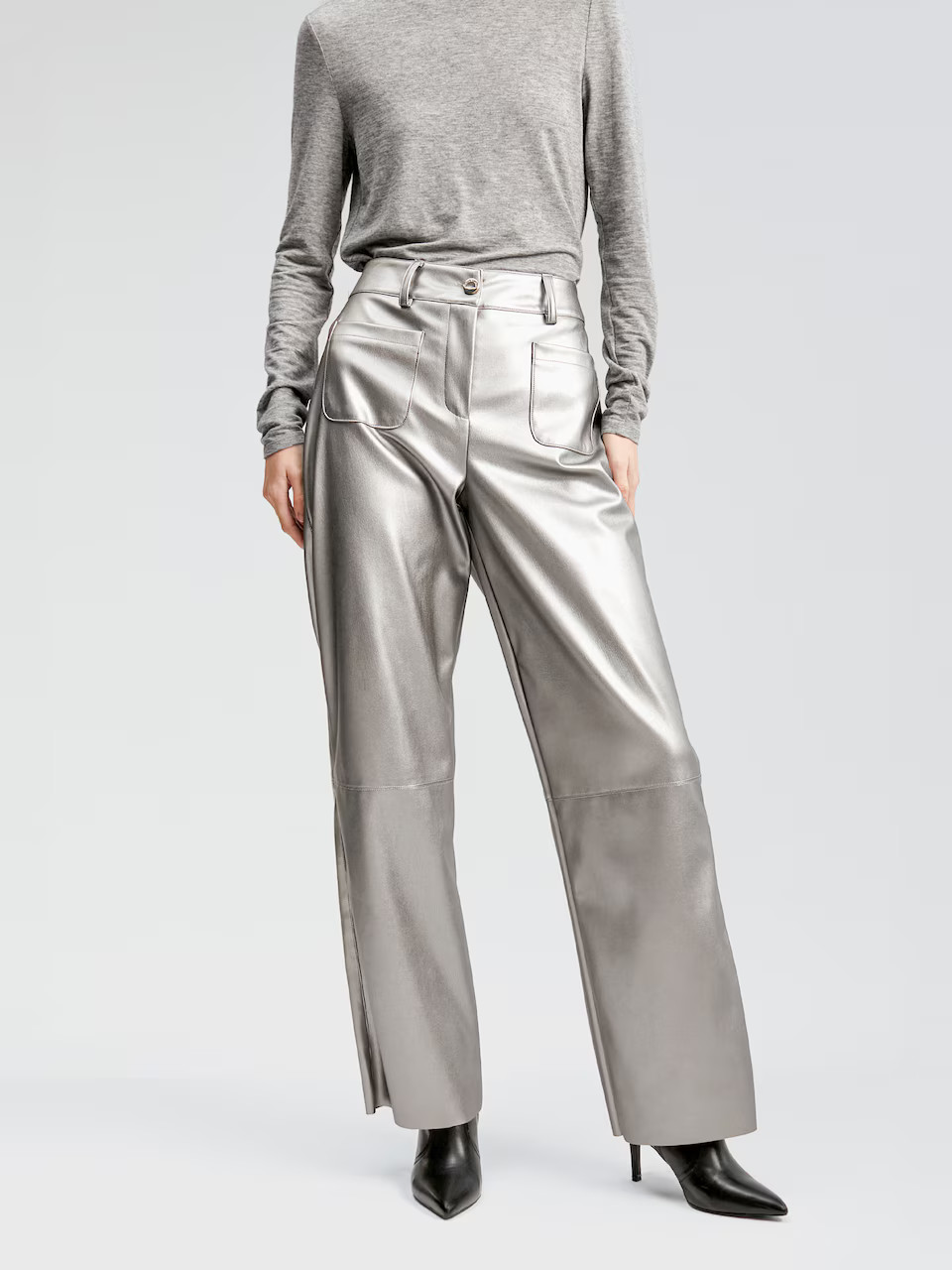 Lola Casademunt Loosefit Hose in Silber | ABOUT YOU | ABOUT YOU (DE)