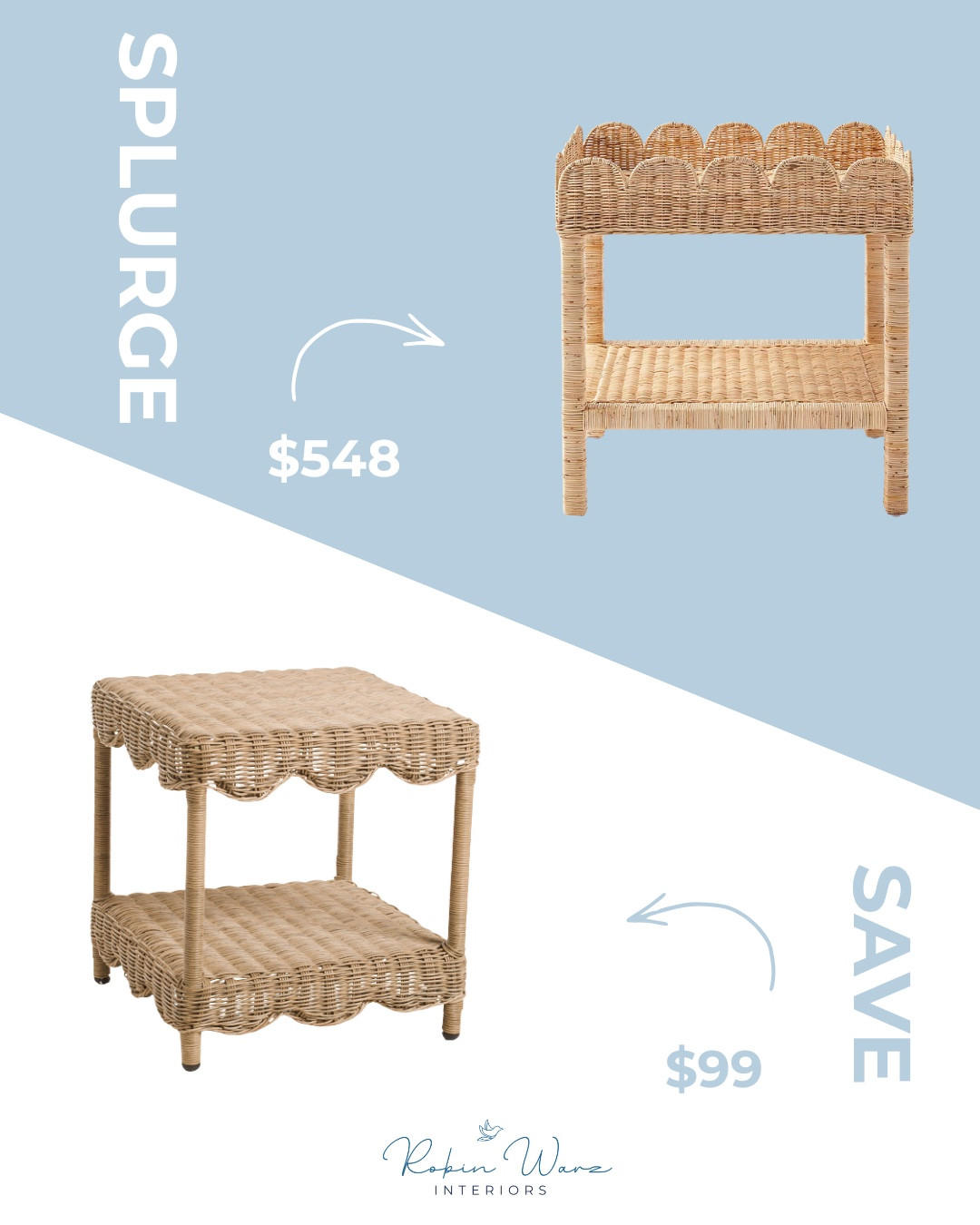 Scalloped side table 