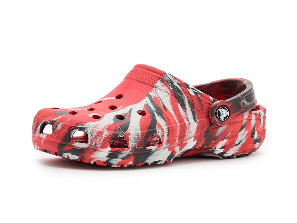 Crocs Kids Classic Marbled Tie-Dye CLogs (Little Kid/Big Kid) Kids Shoes Flame/Multi: 1 Little Kid M | Zappos.com