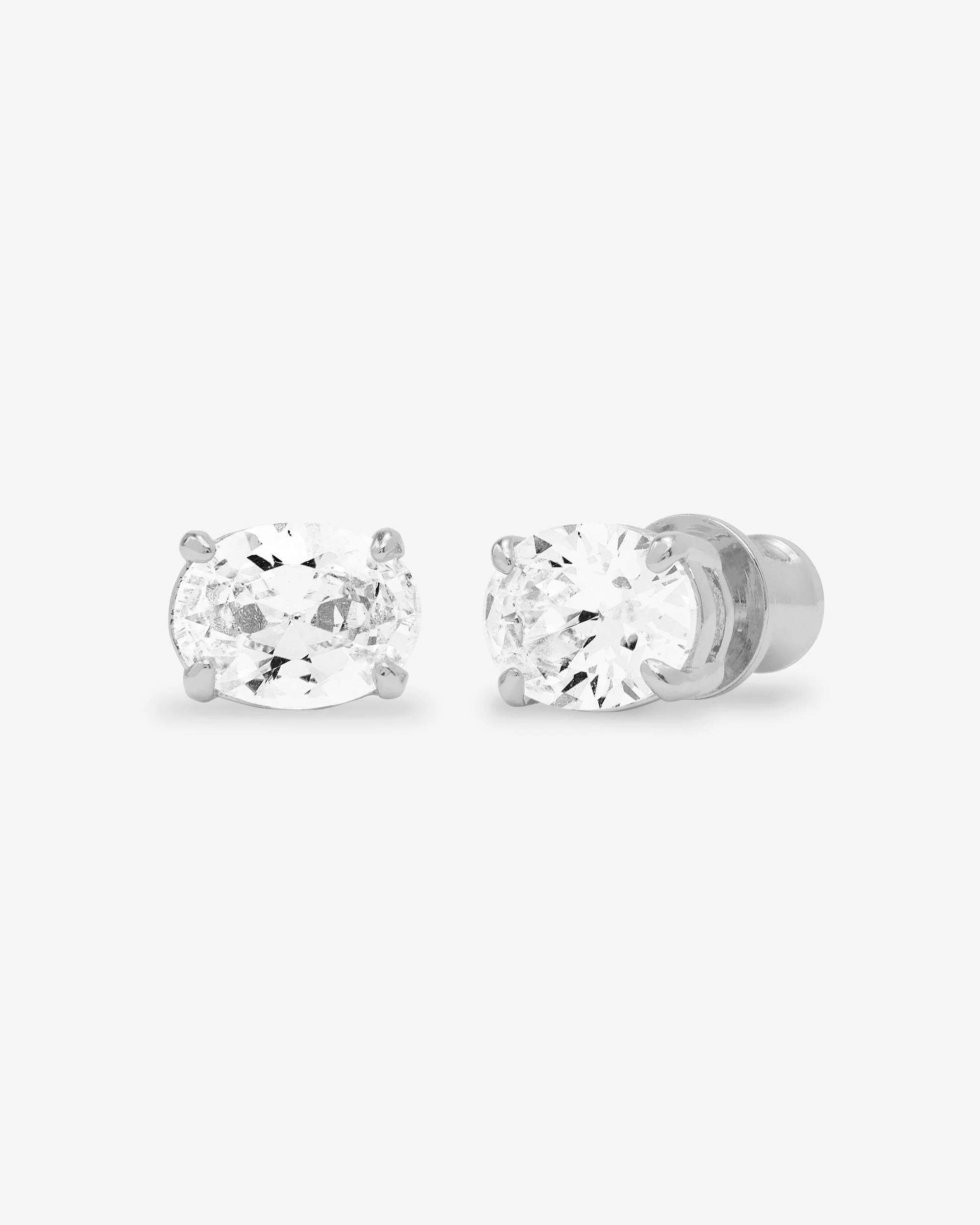 Hello Gorgeous 8mm Studs - Silver|White Diamondettes | Melinda Maria Jewelry