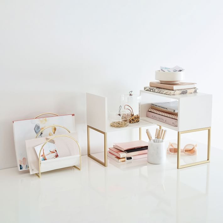 Glam Desk Shelves | Pottery Barn Teen