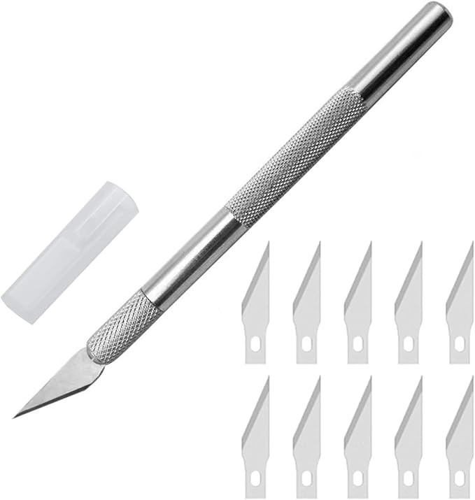 Ensemble Scalpel, Precision Cutter Scalpel avec 10 lames, Couteau pour Loisirs Créatifs, Cutter ... | Amazon (FR)