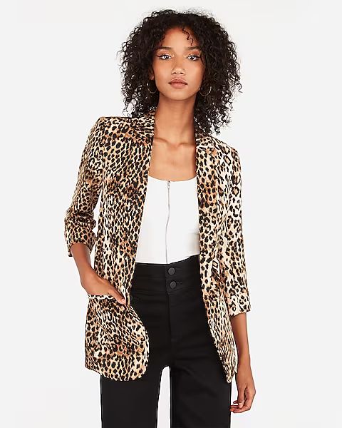 Rolled Sleeve Boyfriend Blazer | Express