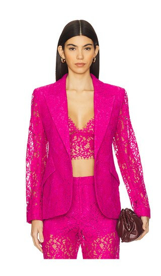 L'AGENCE Chamberlain Blazer in Pink. - size 0 | Revolve Clothing (Global)