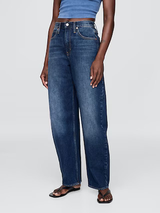 High Rise Barrel Jeans | Gap (US)