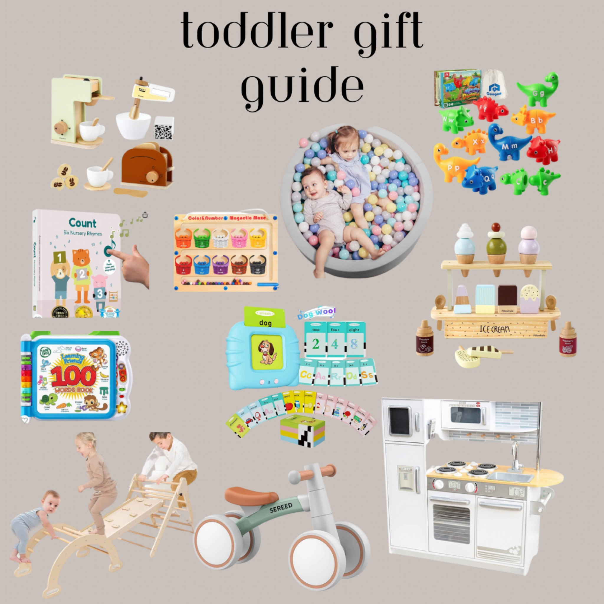 Find the perfect gift for your toddler! I love that most of these gifts encourage learning through play! 

#toddlergifts #christmas #toys

#LTKHoliday #LTKkids #LTKGiftGuide