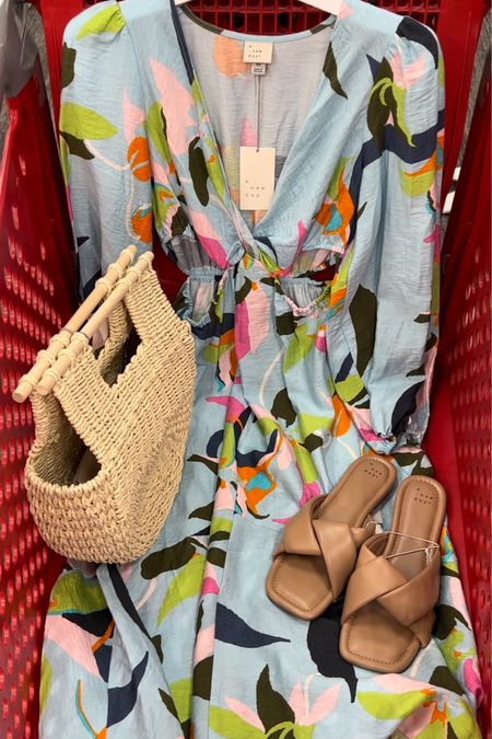 Target outfit idea! This dress is perfect for a spring break vacation, beach wedding guest, or any party once the weather warms up! I actually sized down to an XS as it runs big. You’ll have to go braless with this one. Sandals tts. 

#LTKunder50 #LTKstyletip #LTKwedding