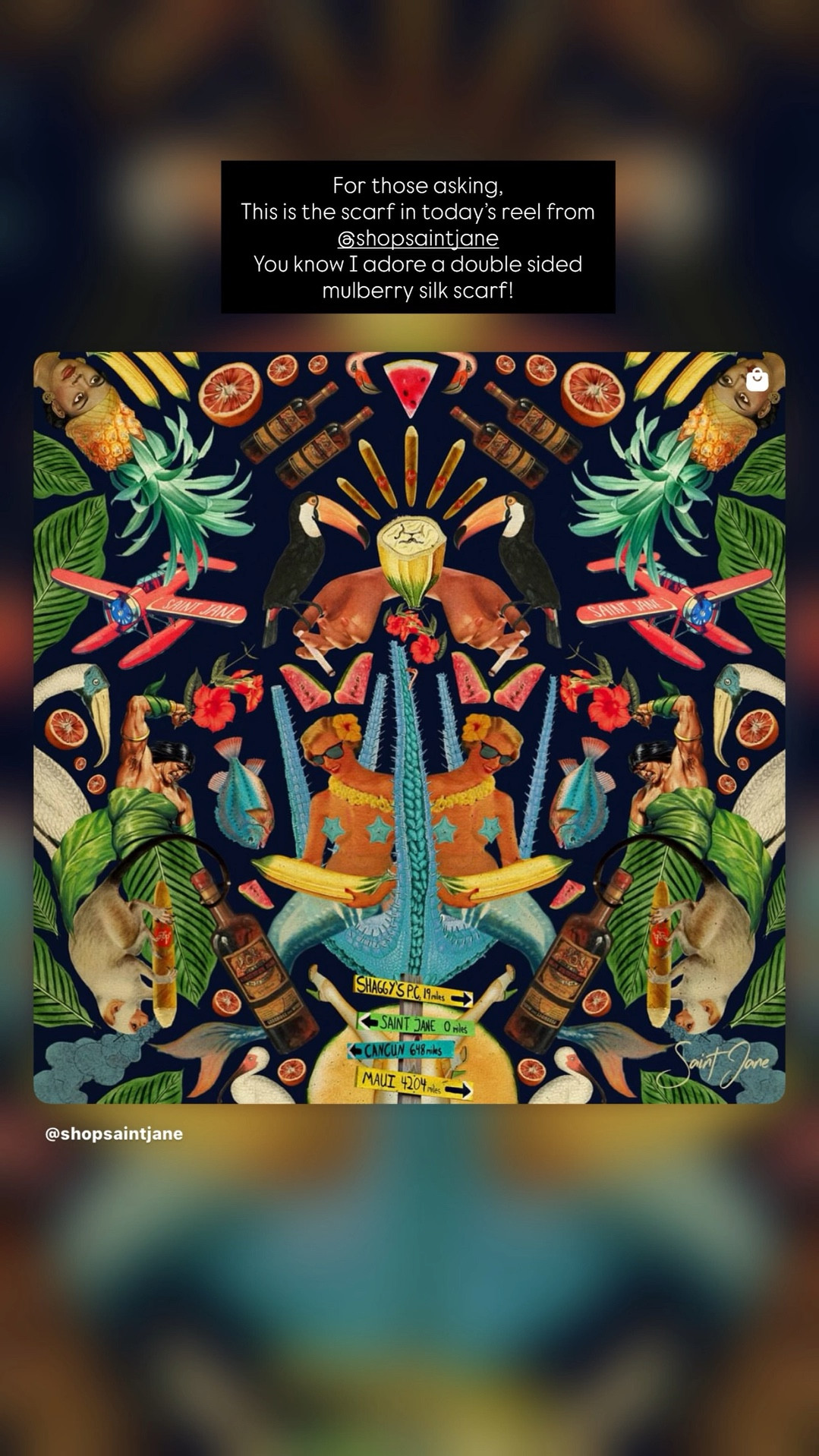 For those asking,
This is the scarf in today’s reel from
@shopsaintjane 
You know I adore a double sided mulberry silk scarf!