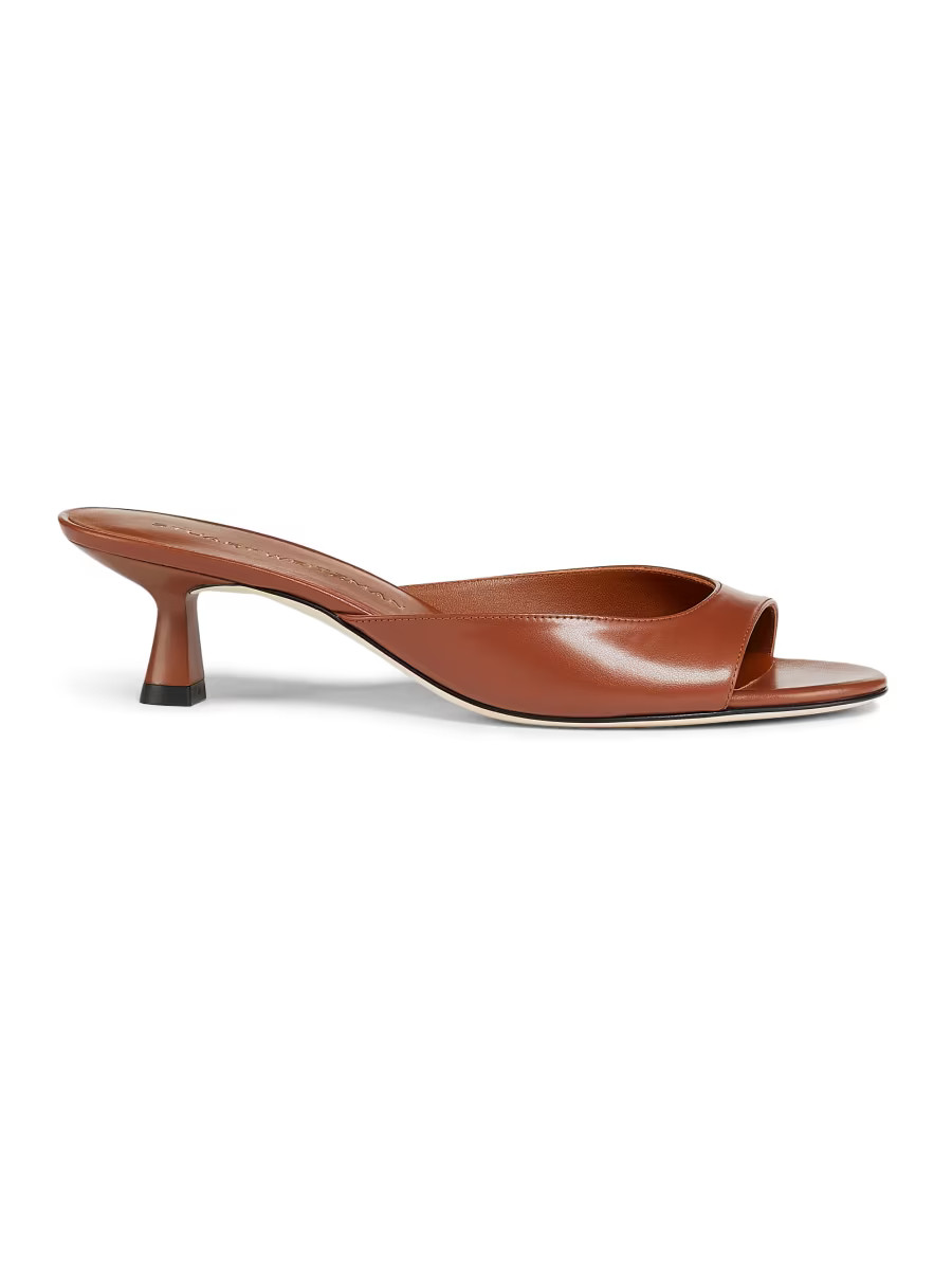 Nudist Finesse 50MM Leather Kitten-Heel Sandals | Saks Fifth Avenue