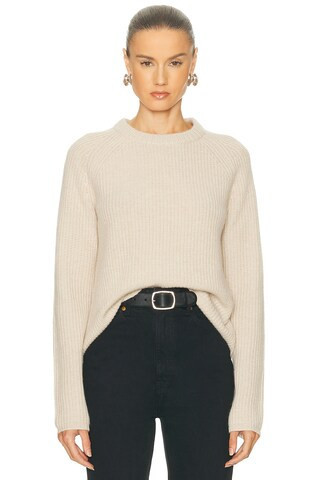 Jenni Kayne Cashmere Fisherman Sweater in Beige | FWRD 