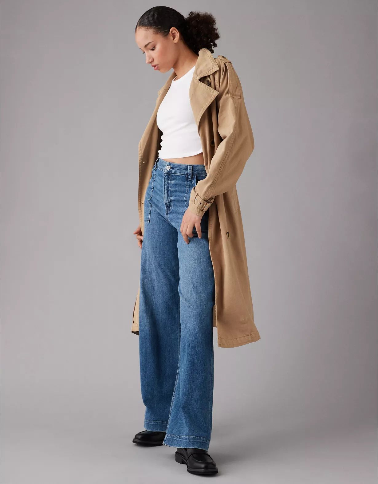 AE Dreamy Drape Trench Coat | American Eagle Outfitters (US & CA)