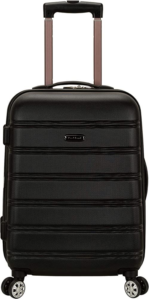 Amazon.com | Rockland Melbourne Hardside Expandable Spinner Wheel Luggage, Black, Carry-On 20-Inc... | Amazon (US)