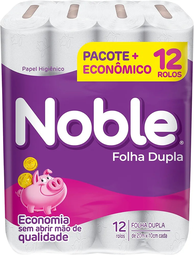 Noble - Papel Higiênico, Folha Dupla, Neutro, 12 Rolos De 20M | Amazon (BR)