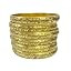 Gold Bangle Bracelet for Women Vintage Indian Brass Bangles Multi Layer Stackable Textured Gold P... | Amazon (US)