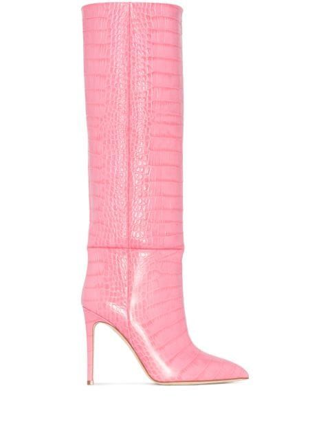 Paris Texas crocodile-embossed 105mm Boots - Farfetch | Farfetch Global