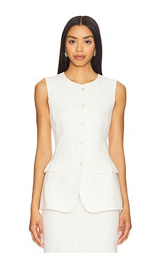 Posse Matilda Gilet in Cream from Revolve.com | Revolve Clothing (Global)