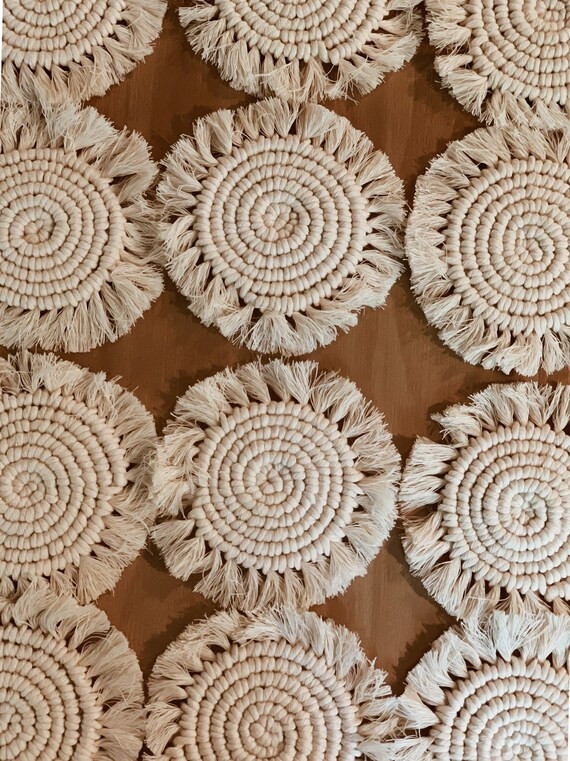 Macrame coaster, gifts | Etsy (US)