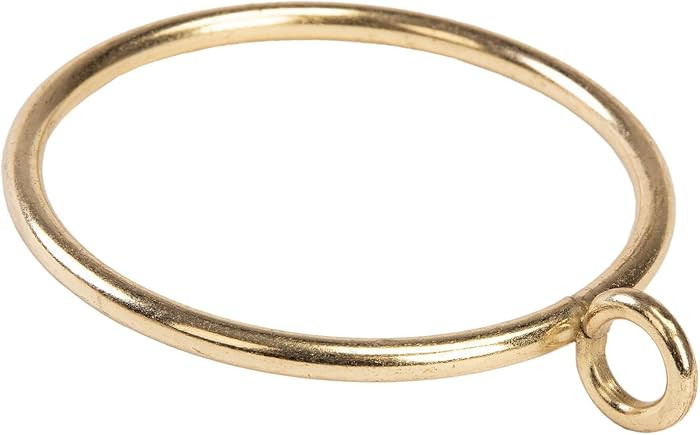 Curtain Rings with Eyelet for Curtain Rods 1 Inch Inner Diameter Metal Drapery Eyelet Curtain Rin... | Amazon (US)