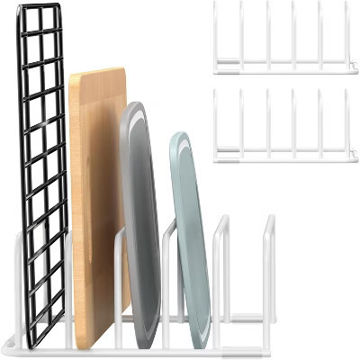 Cutting Board Organizer 1-Pack - Holder Rack for Baking Cookie Pans/Cooling Sheets, Storage Stand for Kitchen Cabinet/Countertop 2Pcs-White One Size | Target