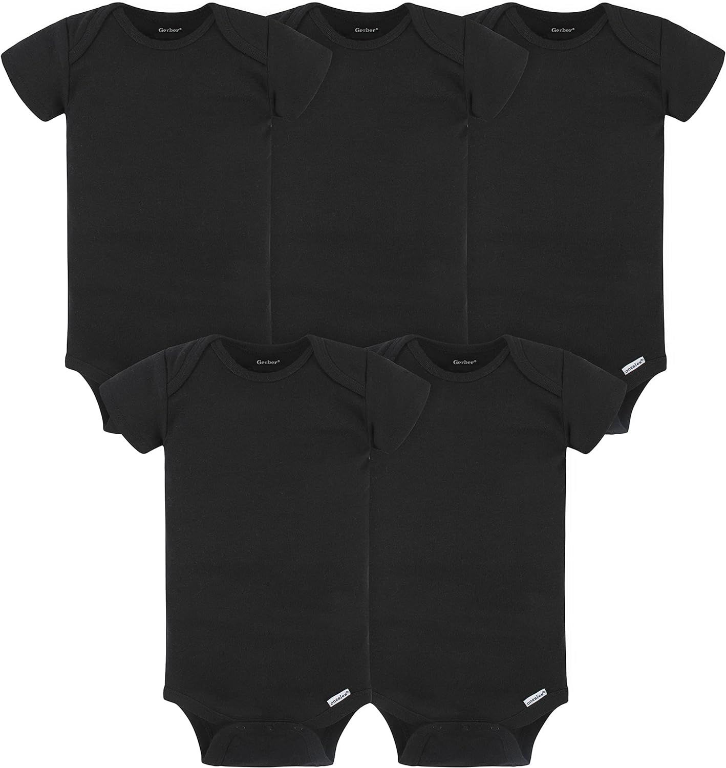 Gerber baby-girls 5-pack Solid Onesies Bodysuits | Amazon (US)