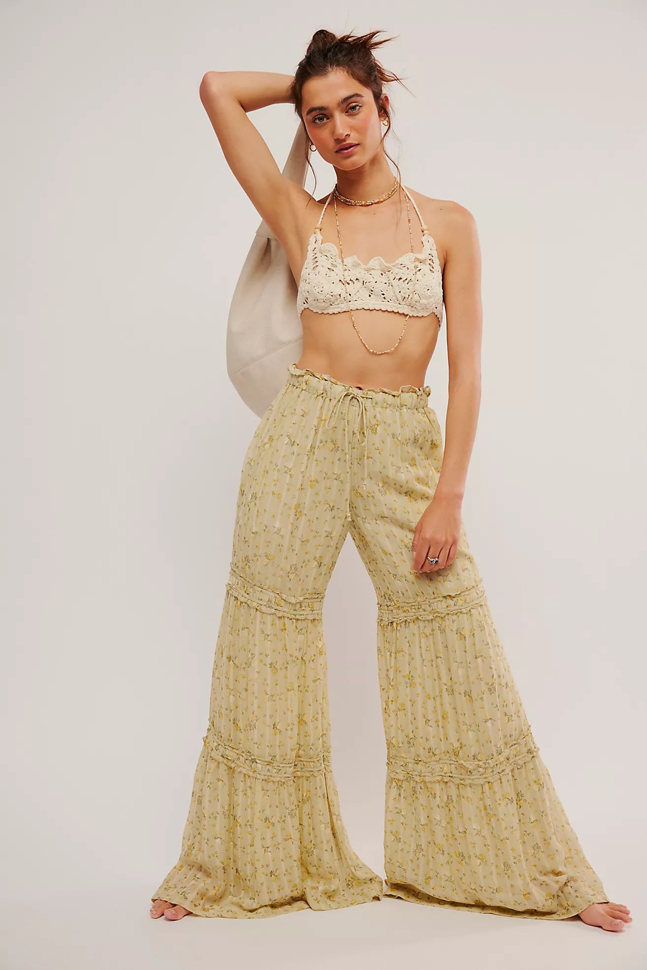 Emmaline Tiered Pull-On Pants | Free People (Global - UK&FR Excluded)