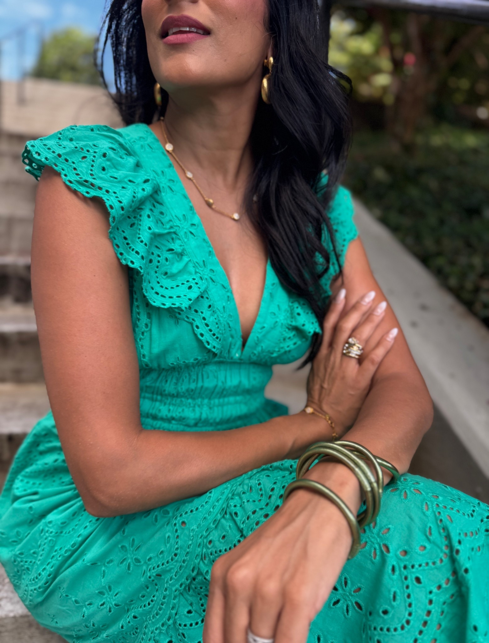 The most feminine dress and jewelry. Everything linked below. 

#LTKParties #LTKOver40 #LTKStyleTip