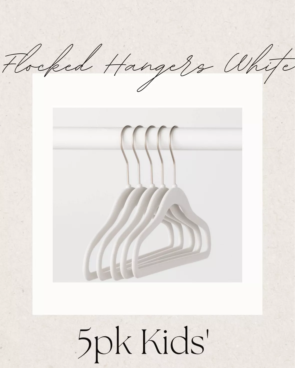 5pk Kids' Flocked Hangers White - Brightroom™