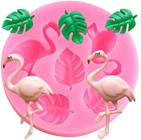Cute Flamingo Leaf Set Cookie Silicone Mold DIY Topper Decoration Non-stick Premium Cooker Access... | Amazon (US)