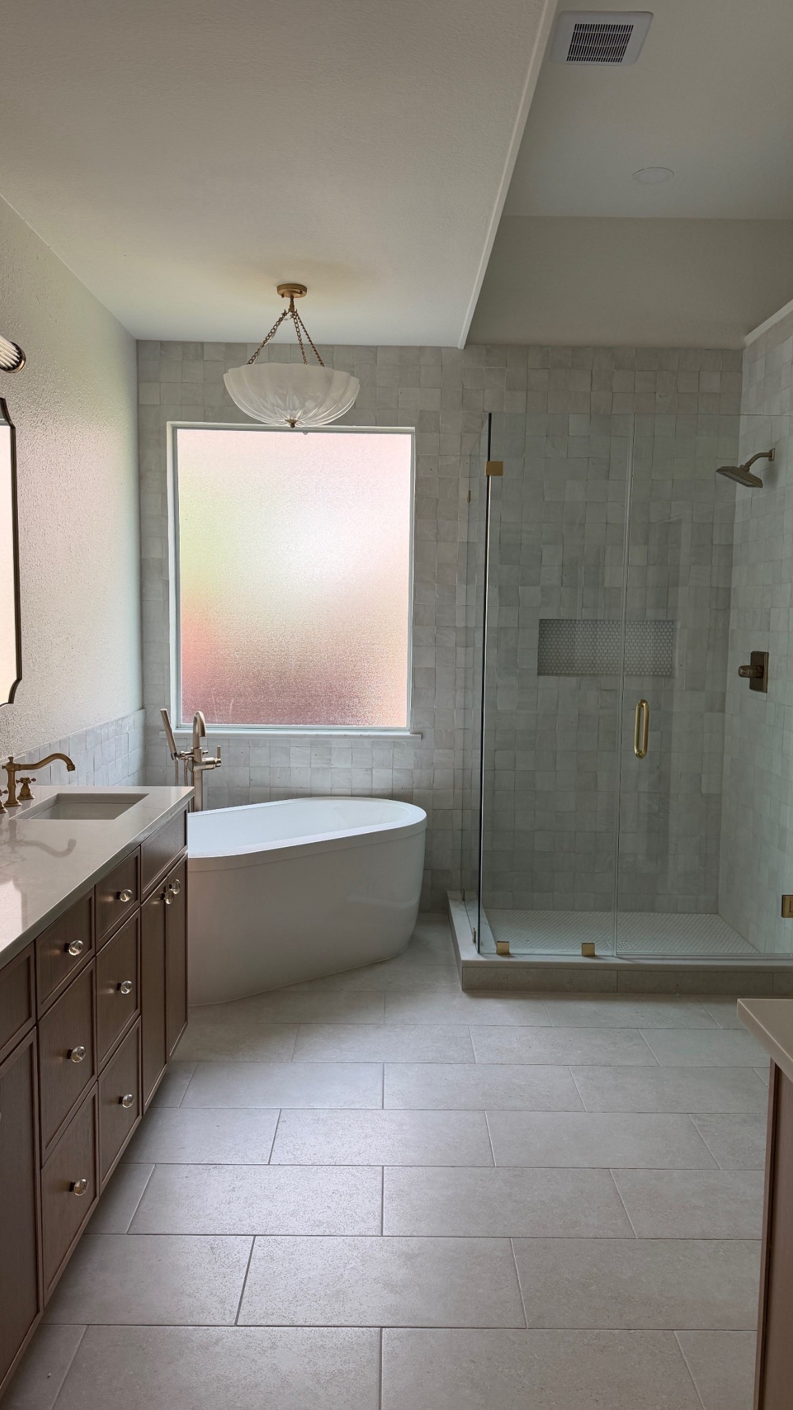 Bathroom renovation details ✨ elevated hardware and a statement chandelier!

bathroom renovation ideas, soaking tub design, walk in shower glass, bathroom chandelier, luxury bathroom design, spa bathroom inspiration, modern bathroom remodel, freestanding tub styling, bathroom lighting statement, elevated home decor, bathroom aesthetic, interior design bathroom, primary bathroom ideas, high end bathroom finishes

#LTKHome