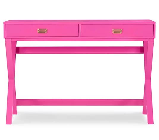 Linon Home Nola Campaign Style Writing Desk | QVC