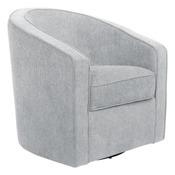 OSP Home Furnishings Danica Swivel Chair, Smoke Fabric | Walmart (US)
