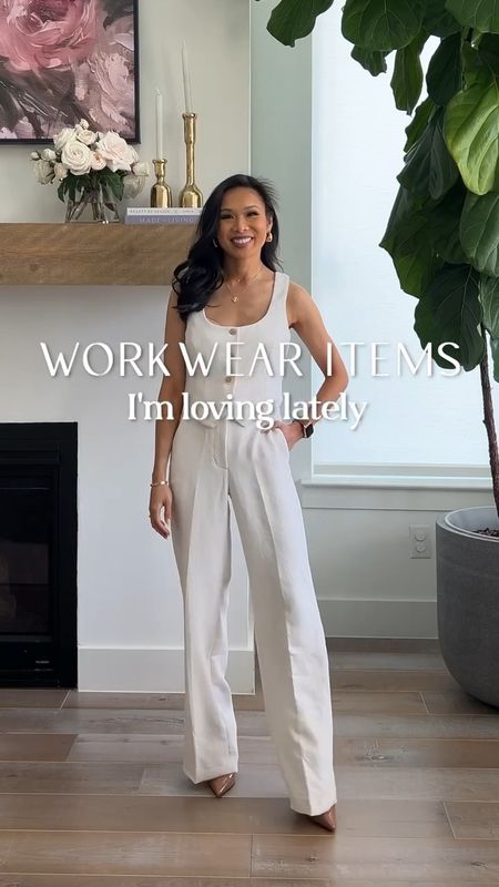 Workwear items that I have been loving recently! Cream wide leg pants, cropped wool trousers, tie-waist blazer, cropped crepe pants and more! Wearing size 00 or XXS in all of them! Fit TTS and can be dressed up or down, too 

#LTKSeasonal #LTKstyletip #LTKworkwear