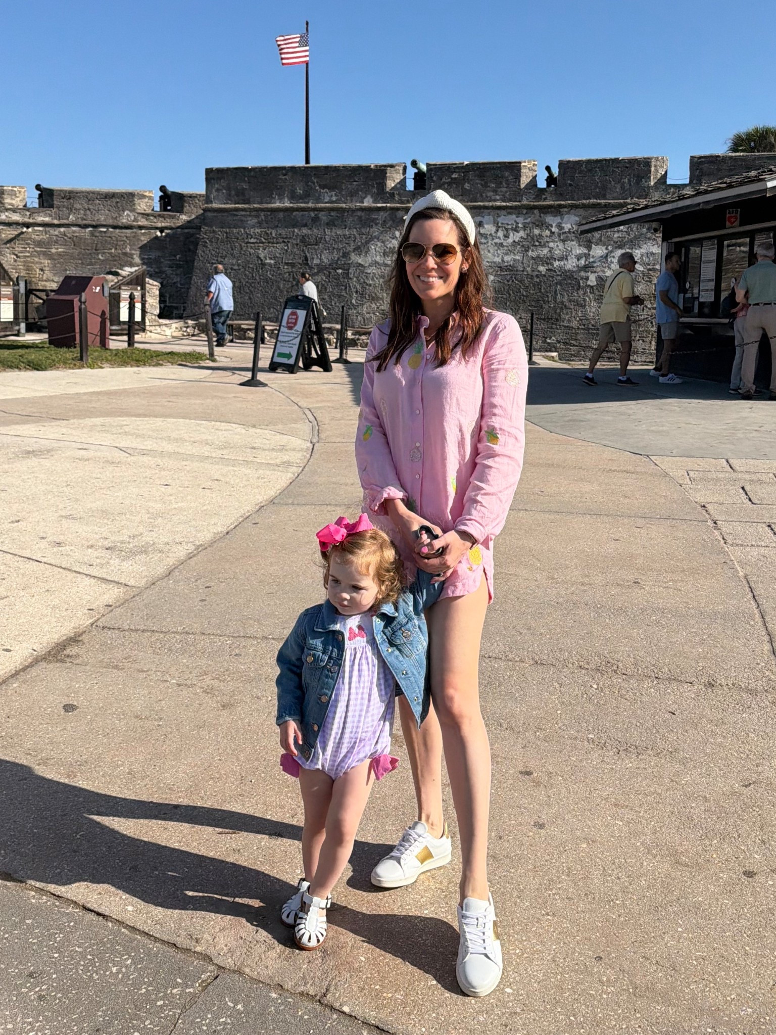 Pink Coastal Day Outfit at the Fort 💗☀️


Exploring in the prettiest pink linen set 💕 This lightweight button down + matching shorts combo is so easy for warm days and travel—cute, breathable, and effortless. Styled with my go-to neutral sneakers, a chic headband, and classic pearl accessories for a polished coastal look. Perfect for sightseeing, casual days, or vacation strolls 🌴✨

Coastal outfit, pink linen set, Lilly Pulitzer style, vacation outfit, summer travel outfit, casual preppy look, coastal granddaughter style, Florida outfit, sneakers outfit, easy summer outfit

#LTKmomlife #LTKKids #LTKTravel