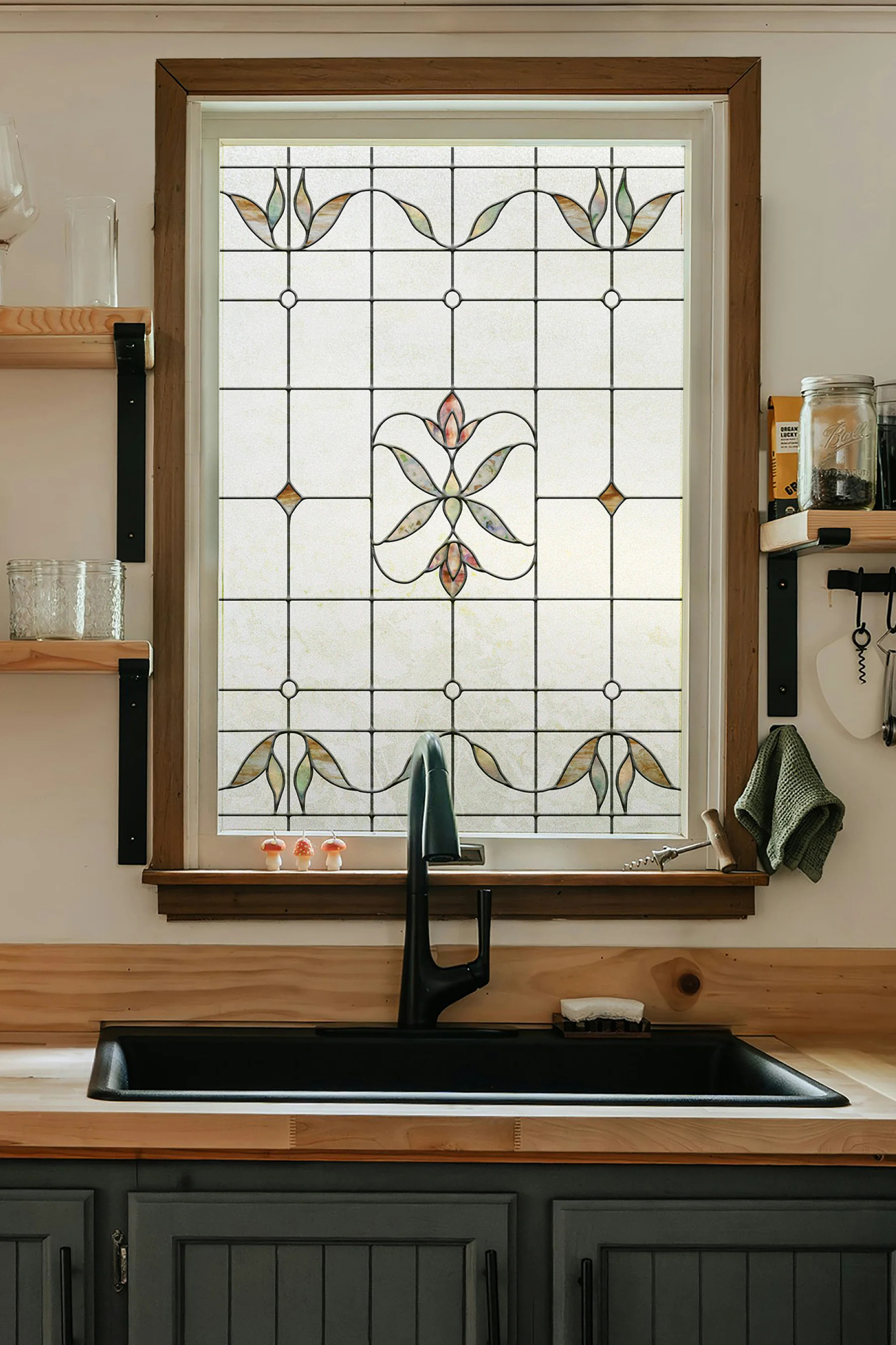 Heritage | Window Film with Colorful Stained Glass Pattern | Made in USA | Artscape