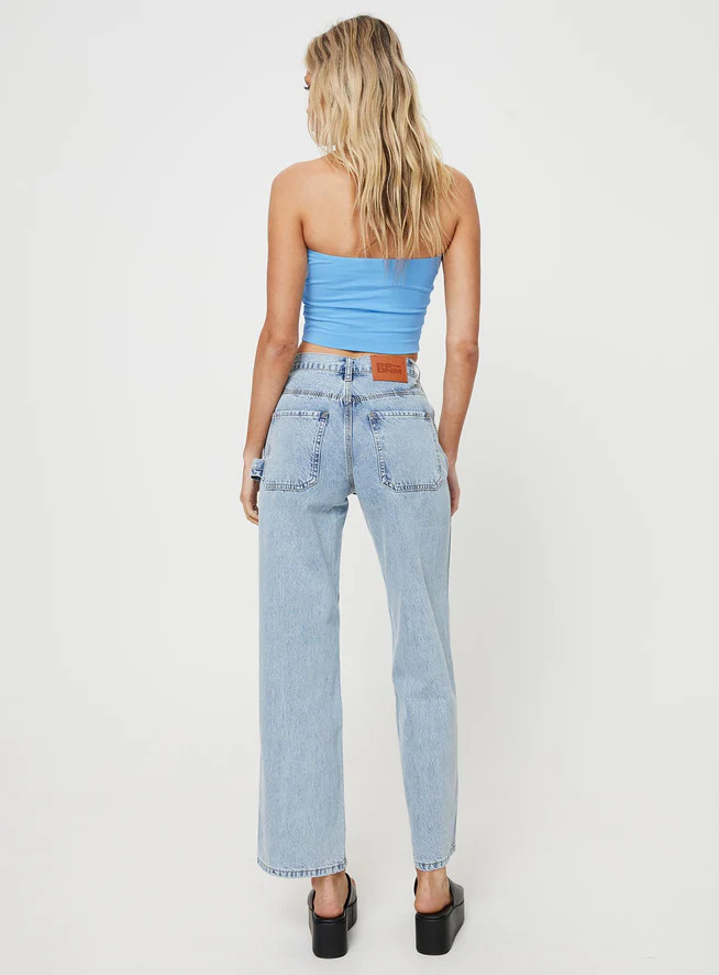 Alessandara Jeans Light Wash Denim | Princess Polly US