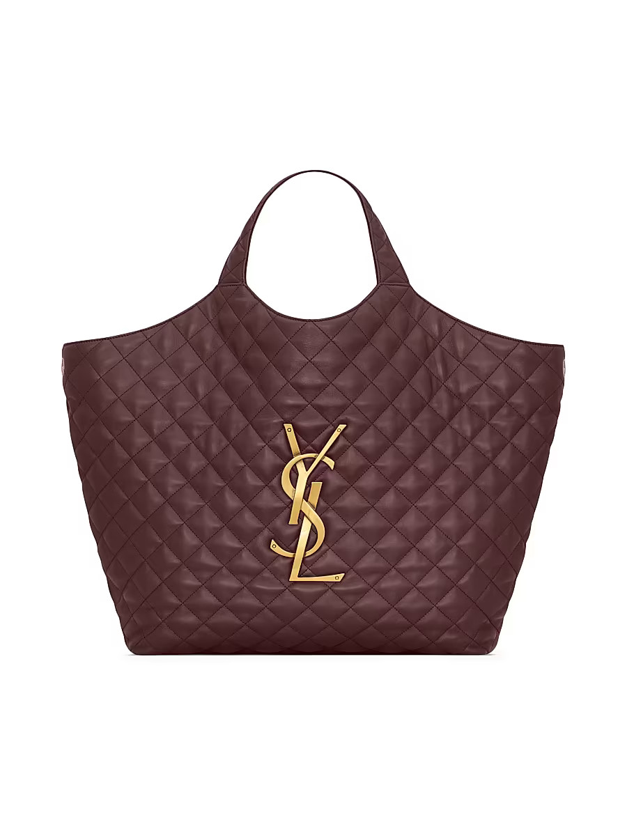 Women's Icare Maxi Shopping Bag In Quilted Lambskin - Rouge Cabernet | Saks Fifth Avenue