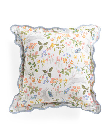 18x18 Scalloped Smith Field Bunnies Pillow | Throw Pillows | Marshalls | Marshalls