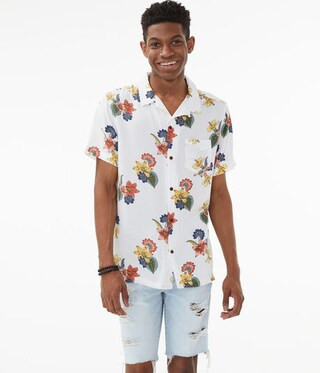Floral Button-Down Resort Shirt | Aeropostale