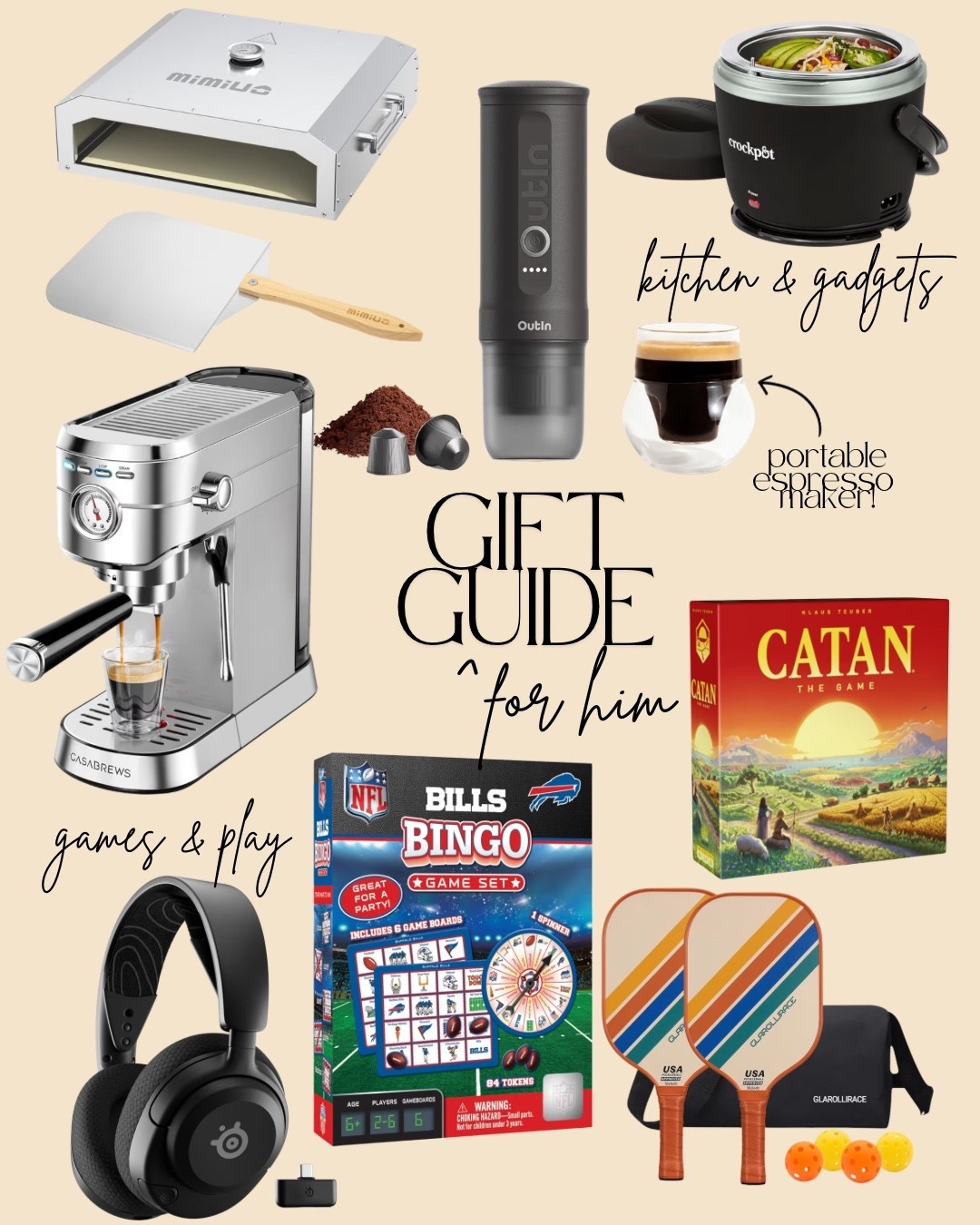 Gift guide for him — starting off with games, gadgets, and kitchen essentials! My favourite gift is the portable espresso maker. Perfect for work ☕️ what’s your favourite gift? 

#MensGiftGuide #KitchenFinds #Gamer #GamesAndGadgets

#LTKgiftguide #LTKmens #LTKholiday