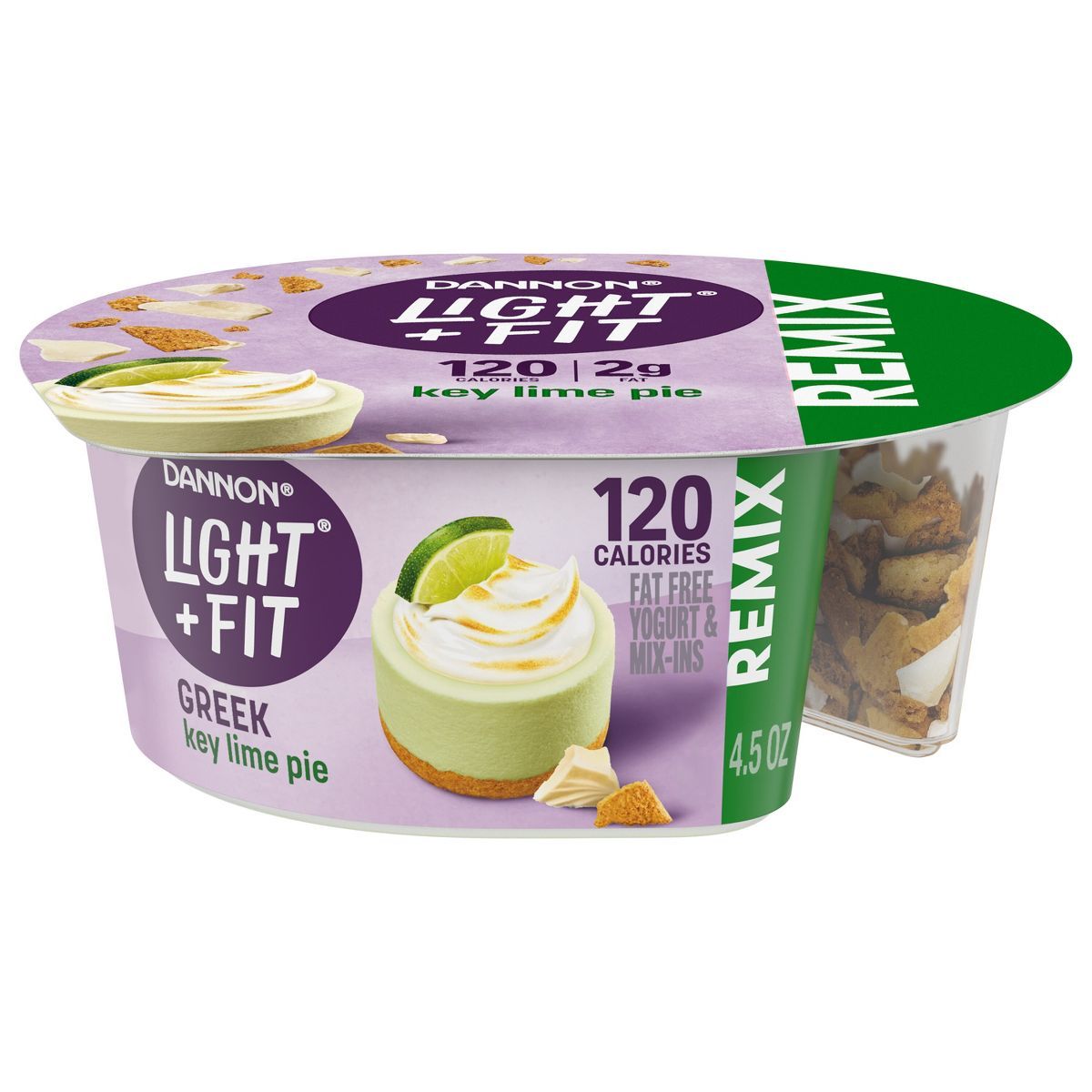 Light + Fit Mixin Keylime with White Chocolate and Graham Greek Yogurt - 4.5oz Cup | Target