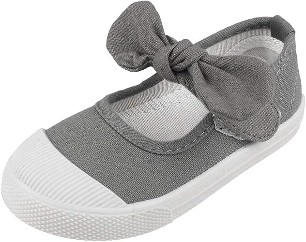 ESTAMICO Kids School Uniform Dress Shoe Girls Bowknot Mary Jane Flat Sneakers for Toddler/Little ... | Amazon (US)