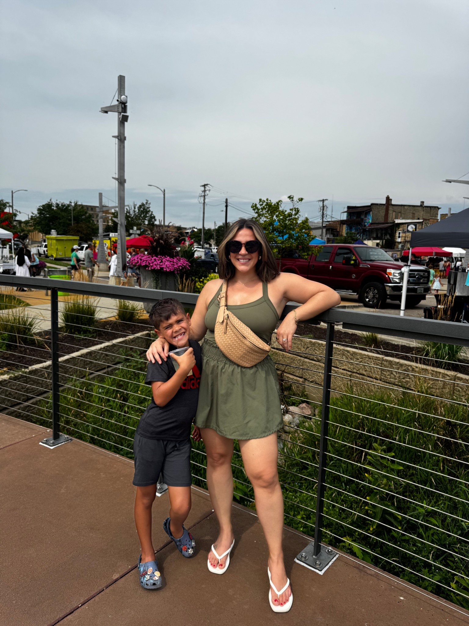 Romper / skort is size L. The back is shorts the front has a “skort” quality and fit is incredible. The top isn’t stretchy cotton and the bottom is a “sporty wind breaker type material” doesn’t make any noise. Perfect summer and early fall mom outfit. Bag is @wearemandrn code balkanina15

#LTKSeasonal #LTKSaleAlert #LTKMidsize