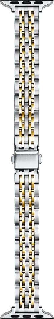 Rainey Two-Tone Stainless Steel Skinny Apple Watch® Bracelet Watchband | Nordstrom