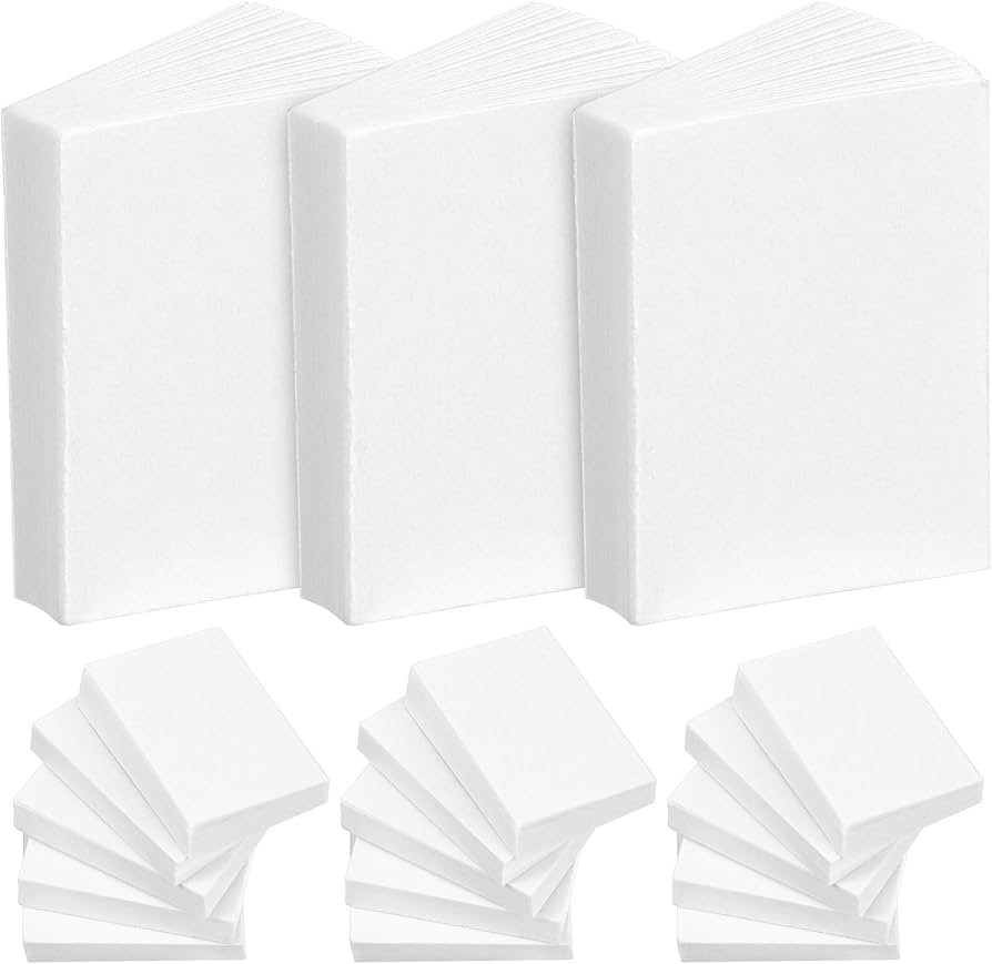 VOSAREA 50pcs Miniature White Book Dollhouse Book Models 1:12 Scale Mini Book Tiny Blank Notebook... | Amazon (US)