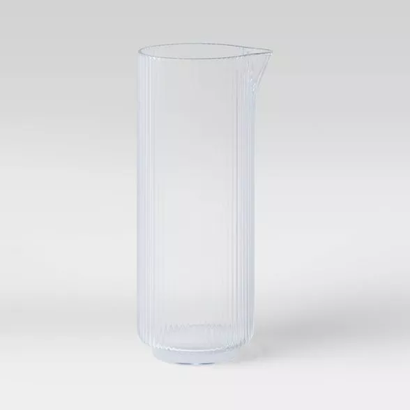 Aleric Ribbed Glass Carafe and Cup + Reviews